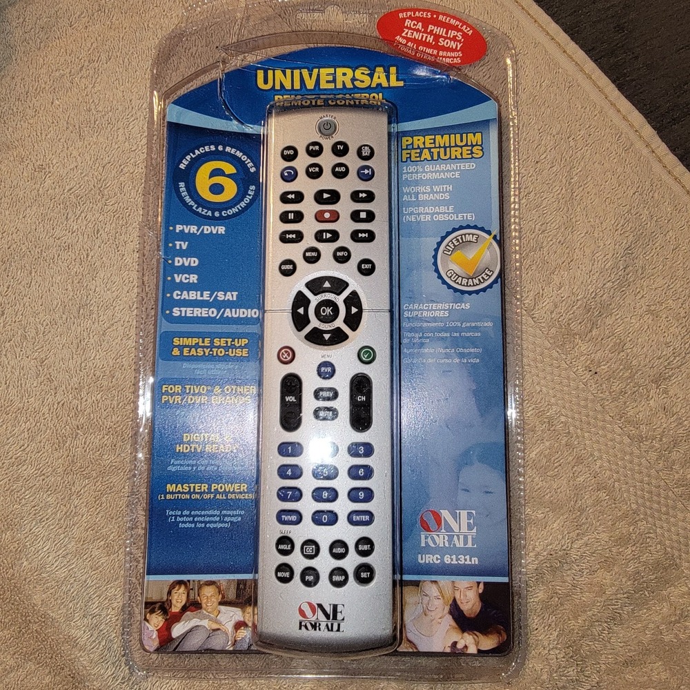 Universal Remote One For All 6-Device PVR/DVR URC-6131n Easy To‎ Use